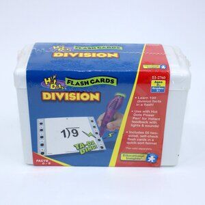 Educational Insights Hot Dots Flash Cards Division (0-9)